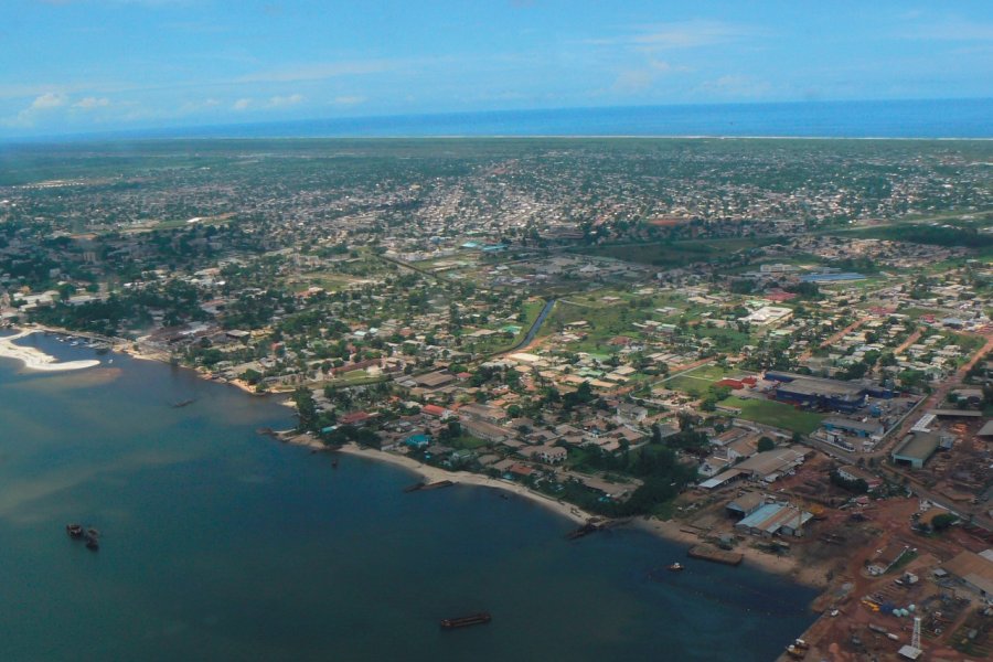 Port Gentil, Gabon, vue des airs