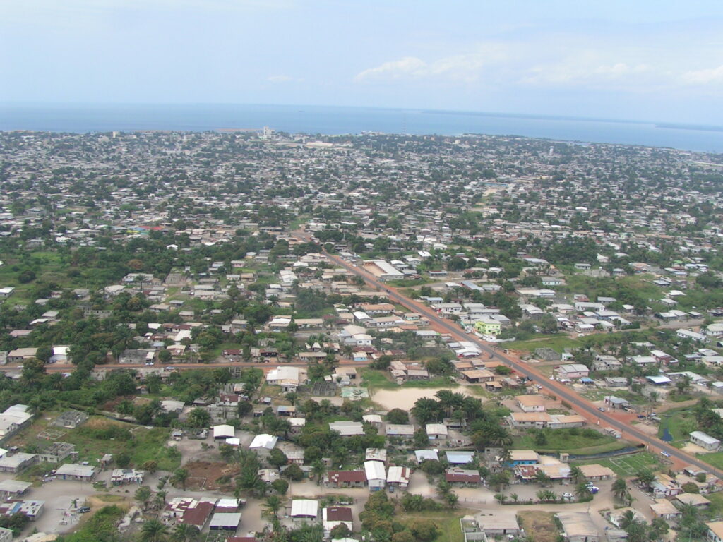 Port Gentil, Gabon, vue des airs