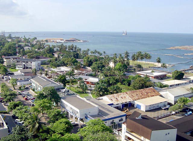 Une vue de Port Gentil, Gabon